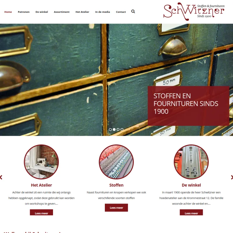 Screenshot van Schwitzner stoffen en fournituren
