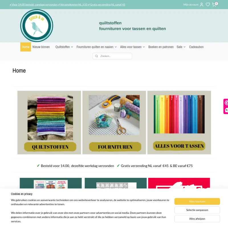 Screenshot van Stitch & zo