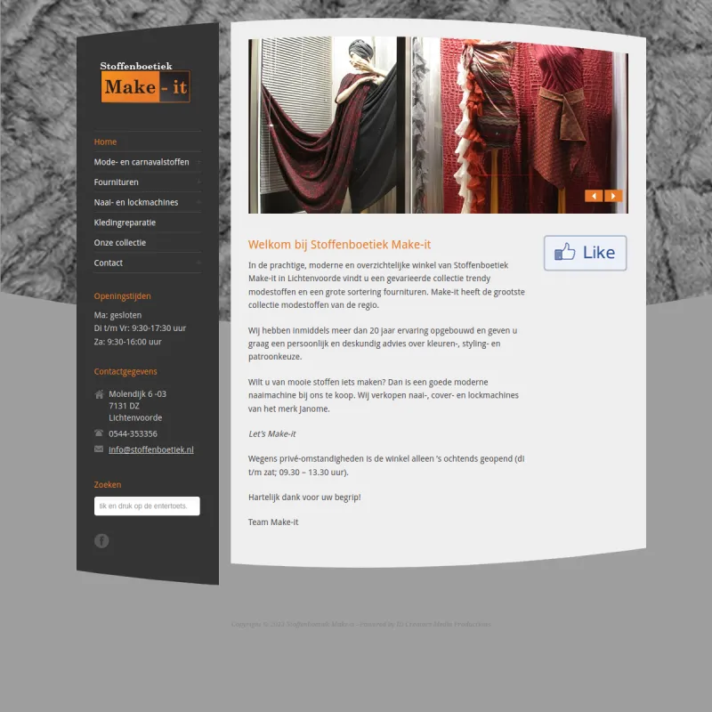 Screenshot van Stoffenboetiek Make-It