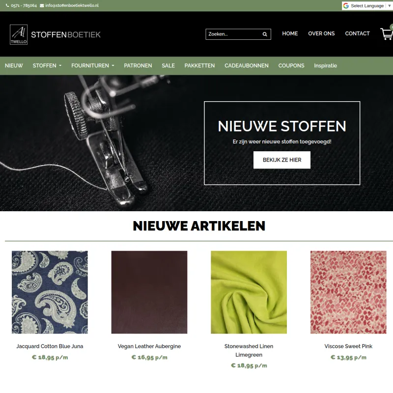 Screenshot van Stoffenboetiek Twello