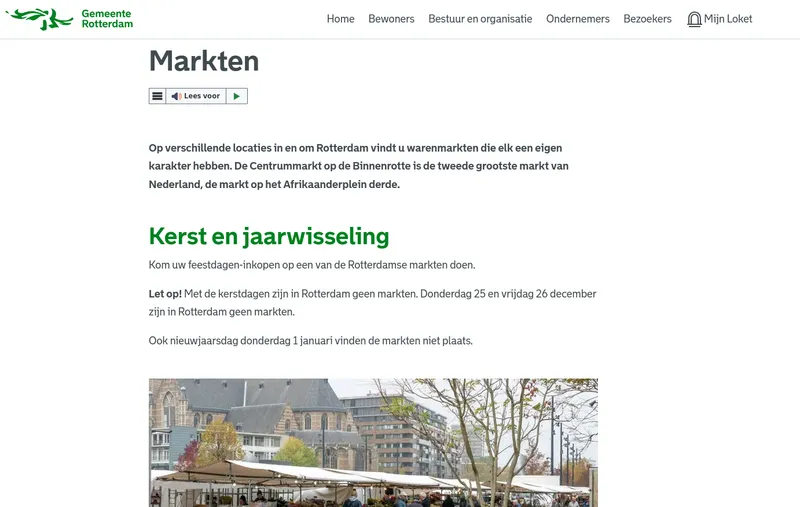 Screenshot van Stoffenmarkt Binnenrotte Rotterdam