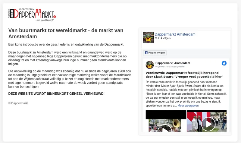 Screenshot van Dappermarkt Amsterdam
