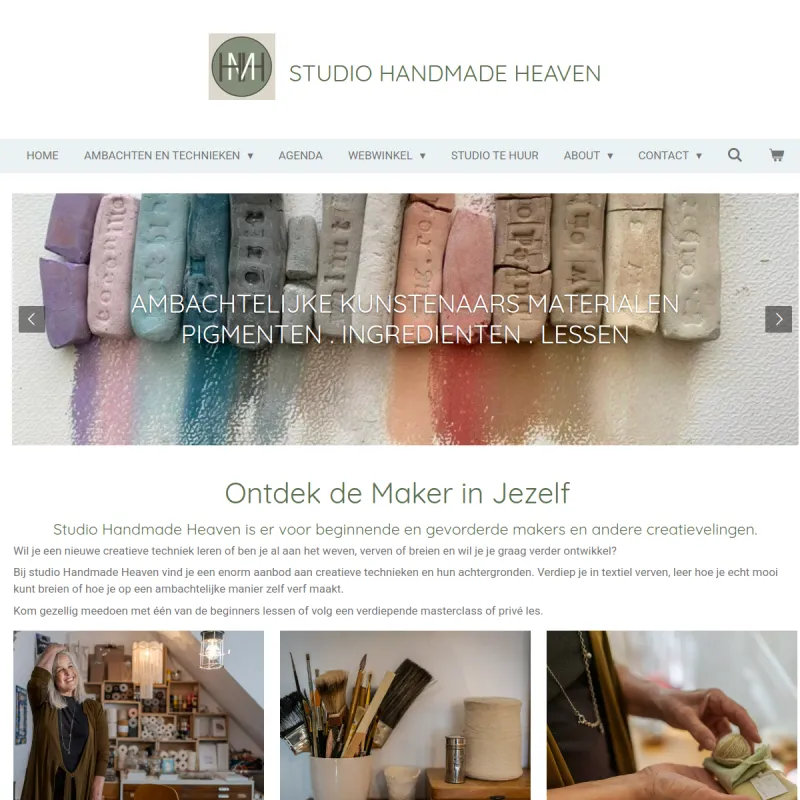 Screenshot van studio Handmade Heaven