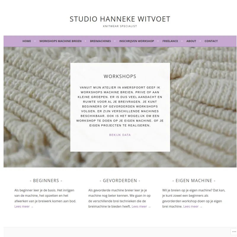 Screenshot van Studio Hanneke Witvoet
