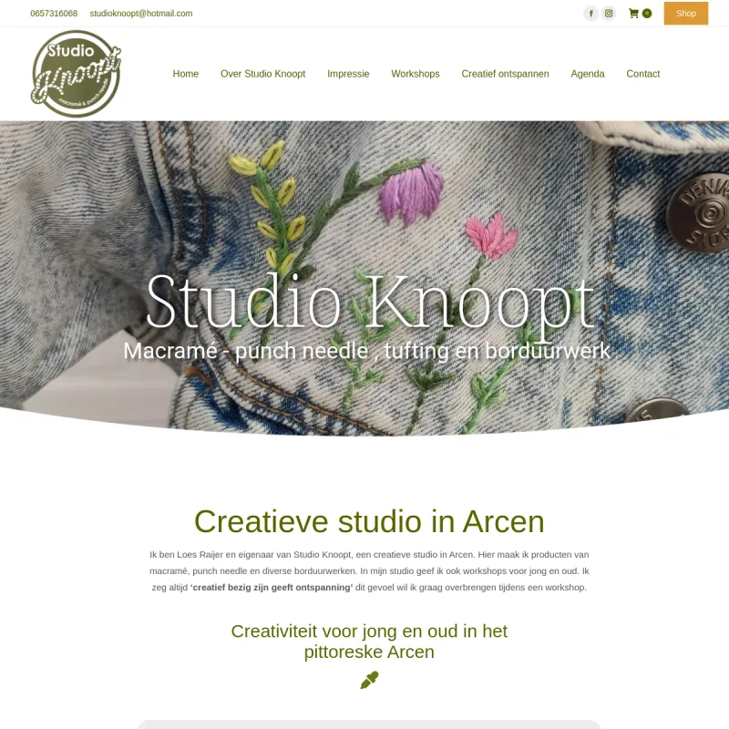 Screenshot van Studio Knoopt