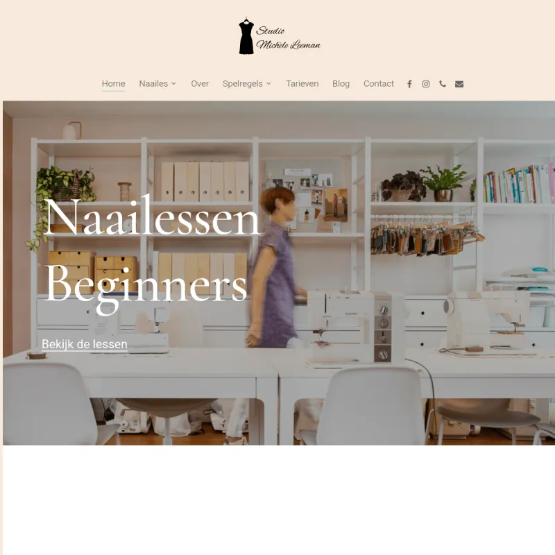 Screenshot van Studio ML | Michèle Leeman