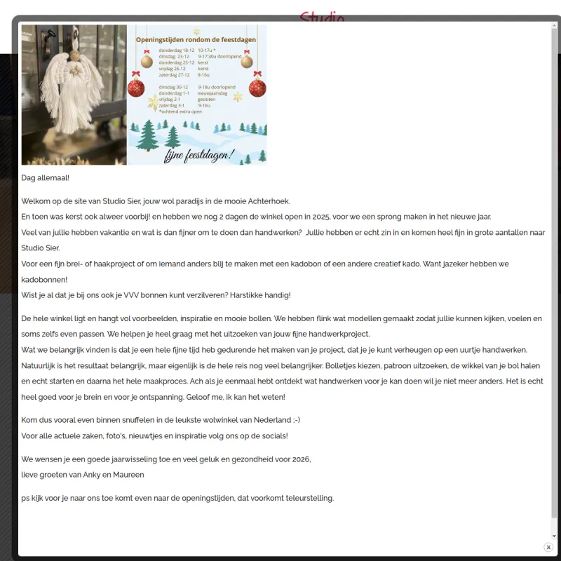 Screenshot van Studio Sier