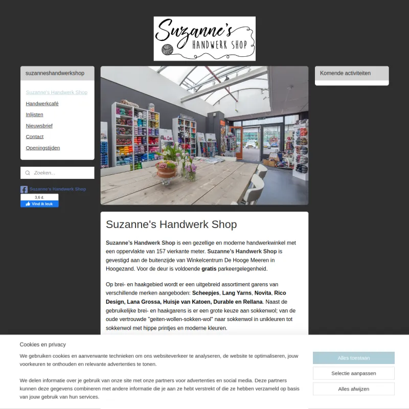 Screenshot van Suzanne's Handwerk Shop