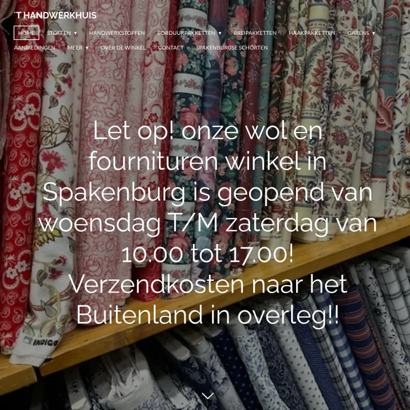 Screenshot van 't Handwerkhuis