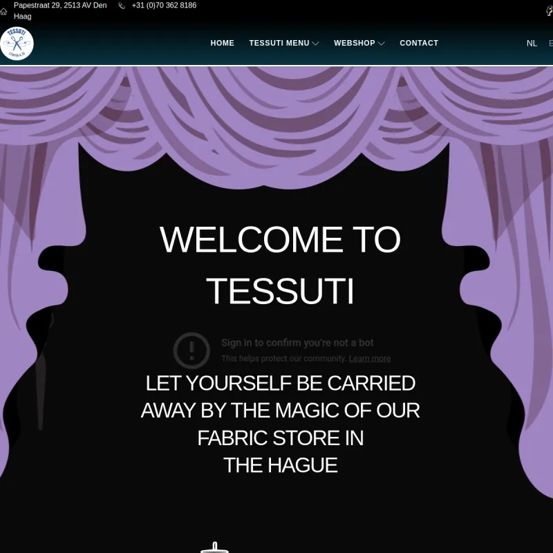 Screenshot van Tessuti Stoffen & Zo