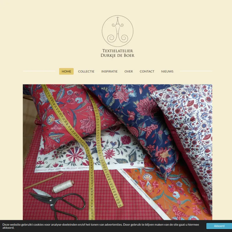 Screenshot van Textielatelier Durkje de Boer
