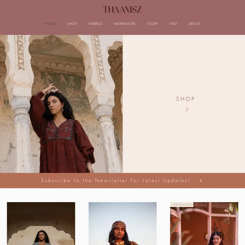 Screenshot van Thaamsz | Pop Up Store