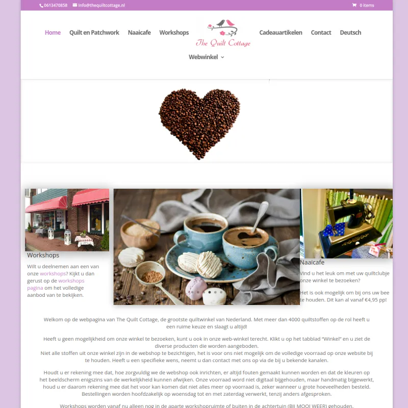 Screenshot van The Quilt Cottage