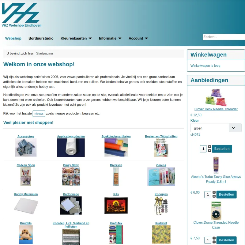 Screenshot van V.H.Z. (Van Horck Zijdenbos)