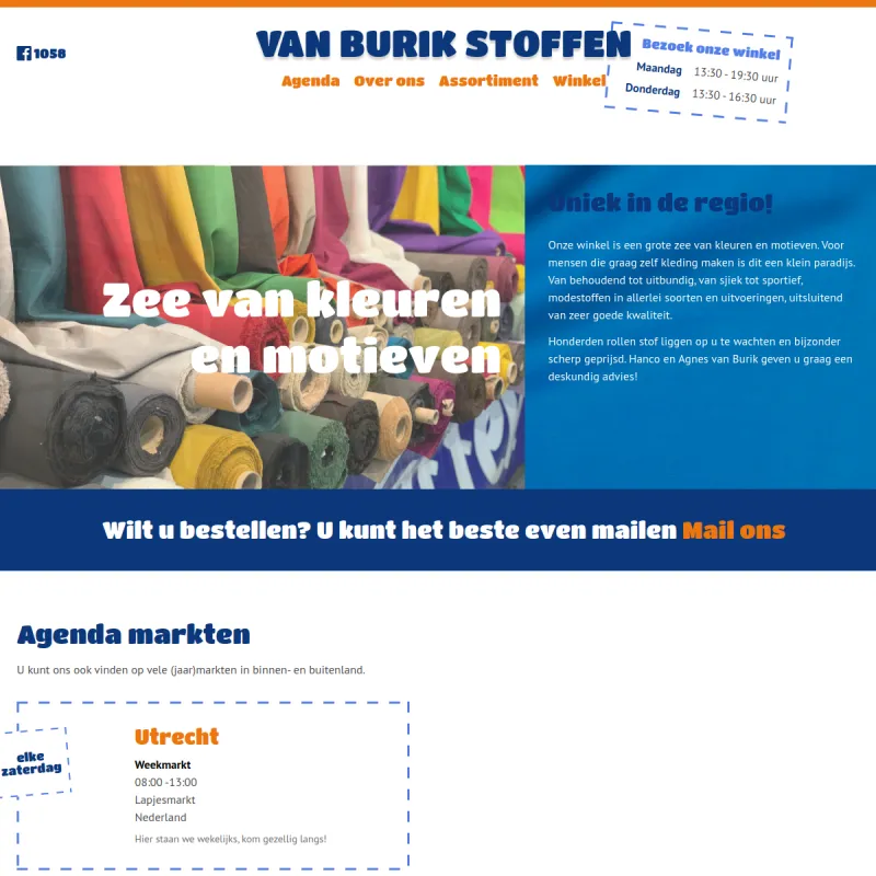 Screenshot van Van Burik Stoffen