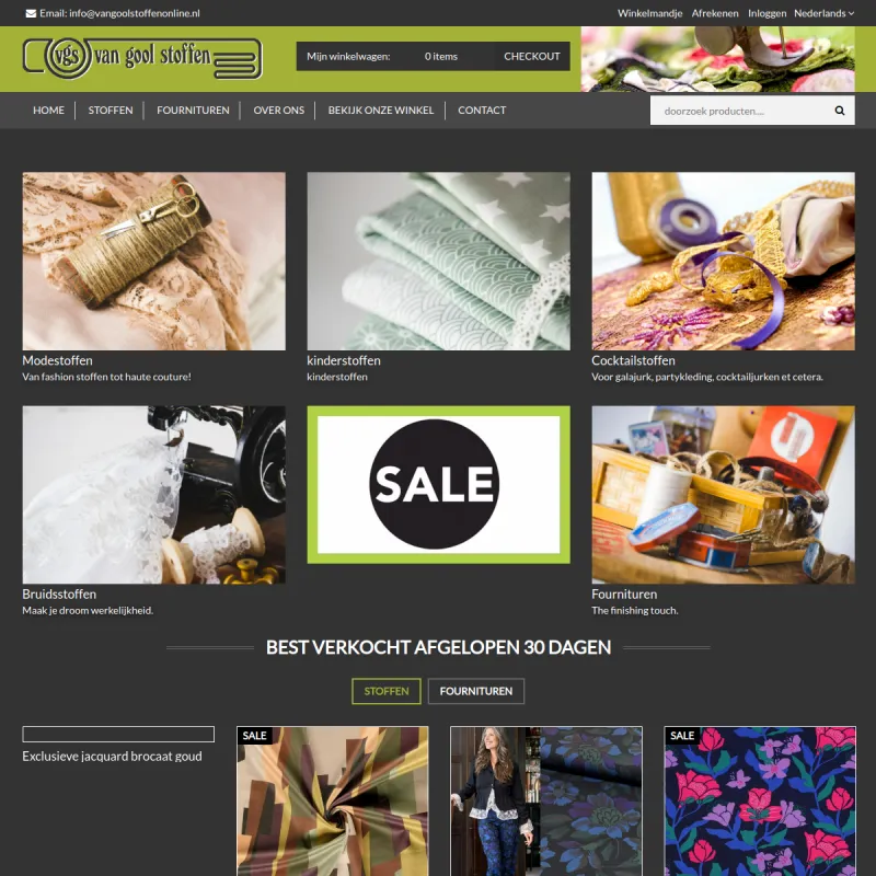 Screenshot van Van Gool Stoffen