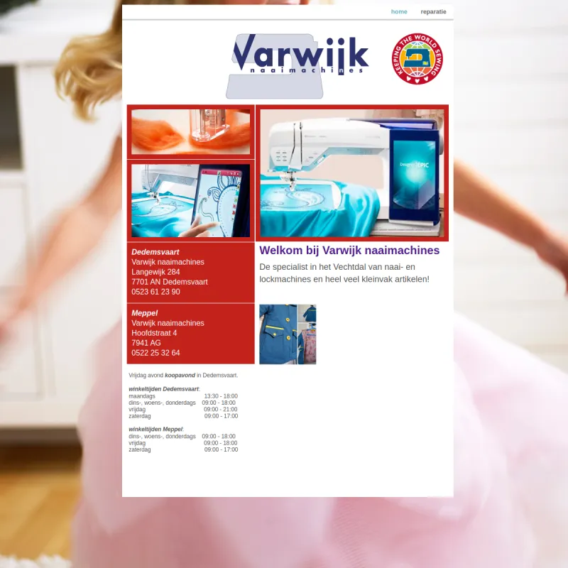 Screenshot van Varwijk Naaimachines (Waar Pit in Zit!)