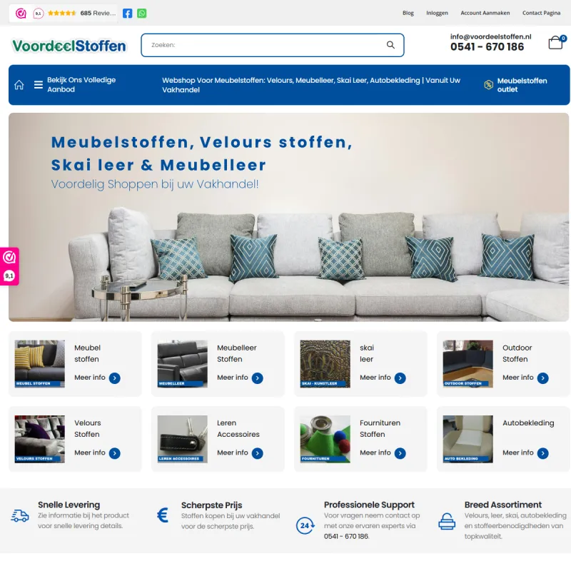 Screenshot van Voordeelstoffen