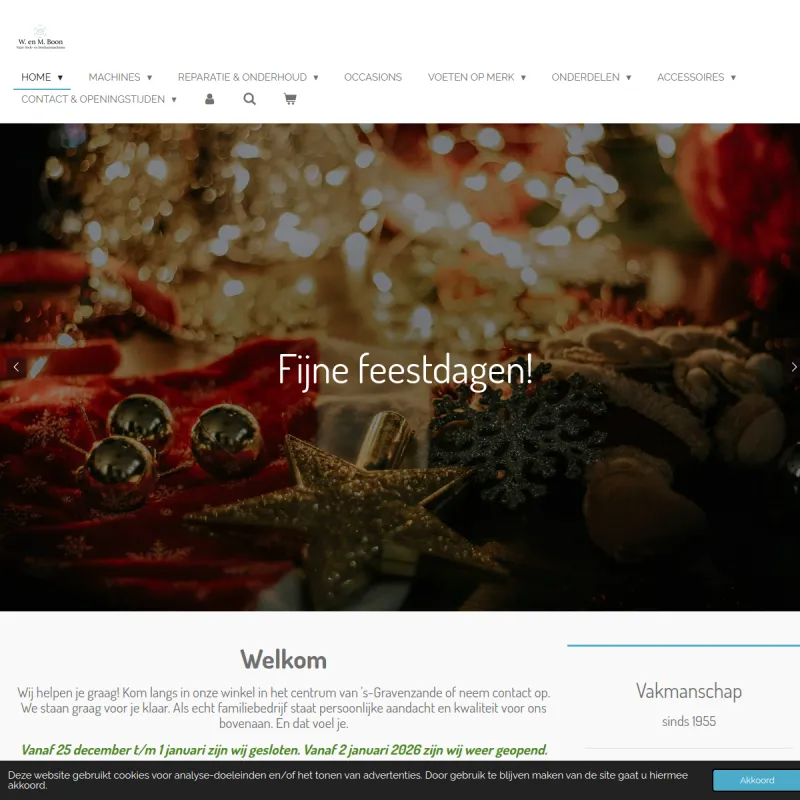 Screenshot van W. & M. Boon Naaimachines
