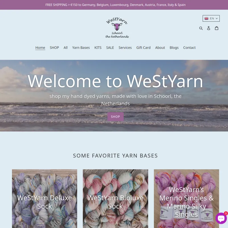 Screenshot van Webshop Westyarn