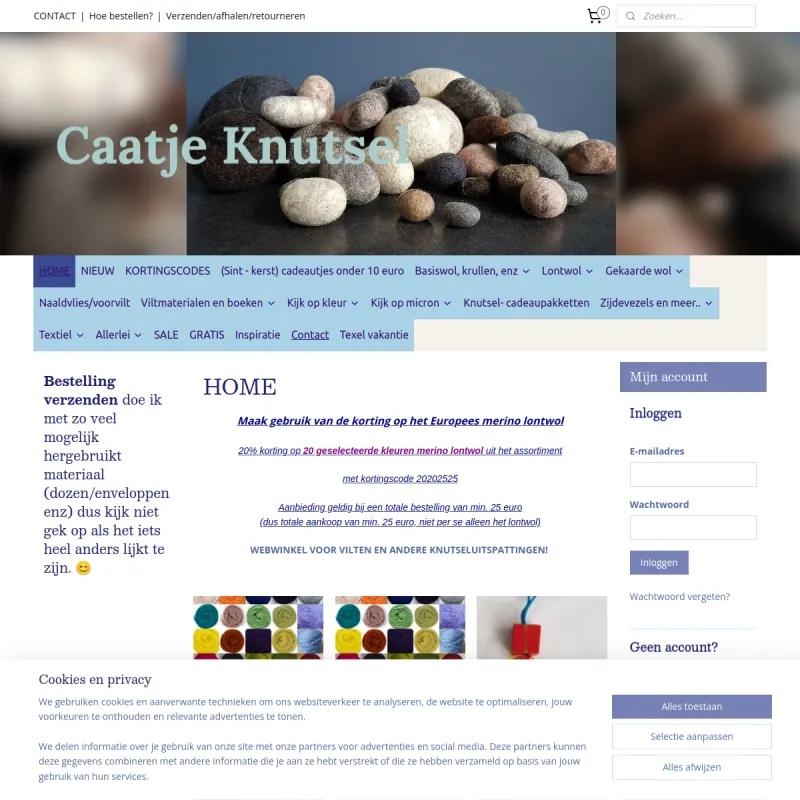 Screenshot van Webwinkel Caatje Knutsel