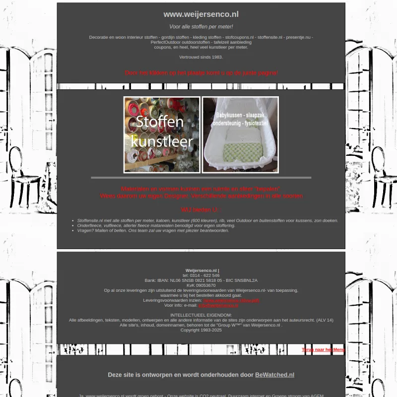 Screenshot van Weijersenco.nl