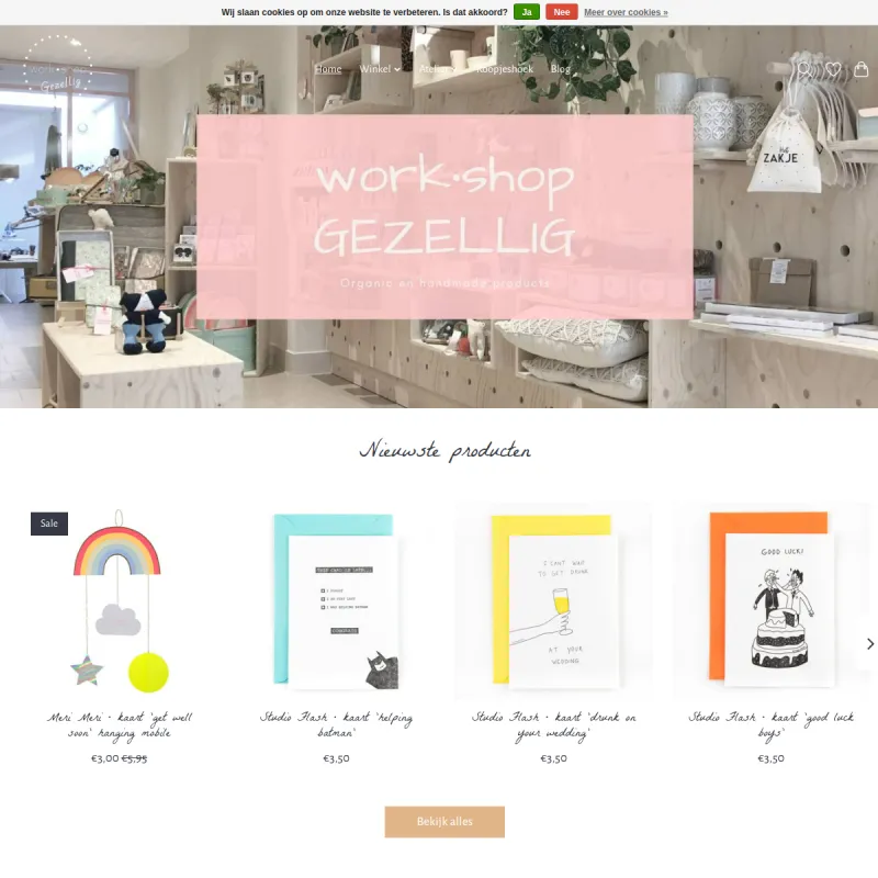 Screenshot van work•shop GEZELLIG